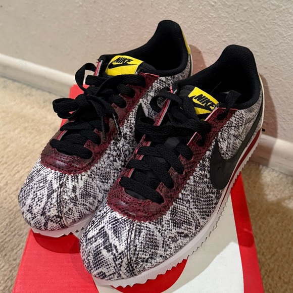 NEW Women’s CLASSIC CORTEZ LEATHER 'SNAKESKIN' Python Shoes Sneakers - Picture 5 of 8